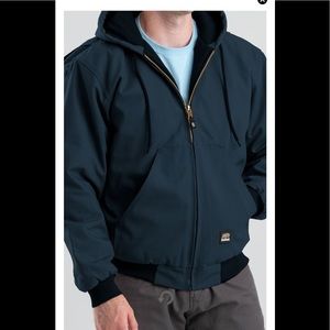 Berne Workwear Heritage Duck Hooded Active Jacket Navy Blue